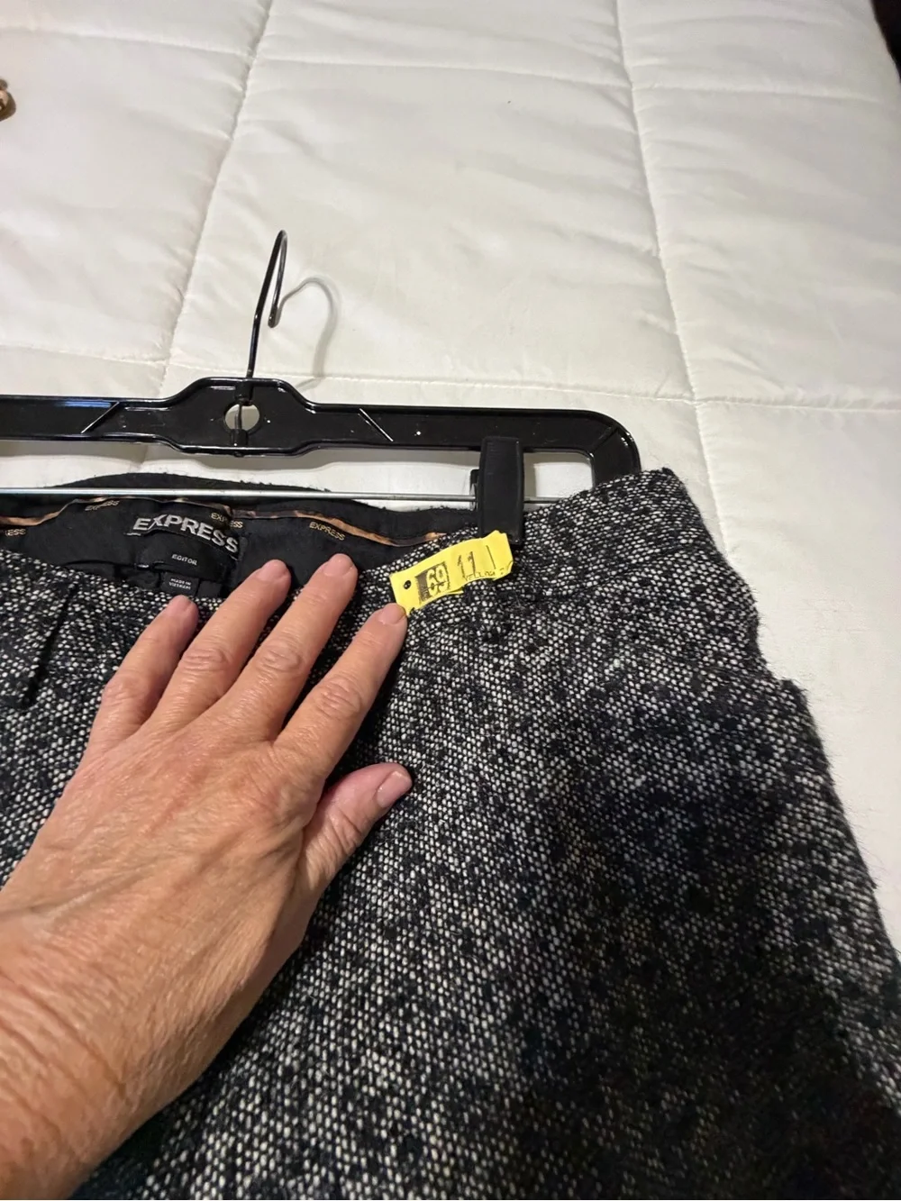 Express Gray Tweed Boot Cut Pants
